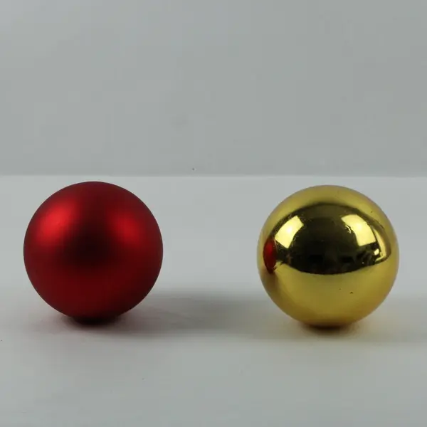 Lot of 2 Large Christmas Ball Ornaments Holiday Decor