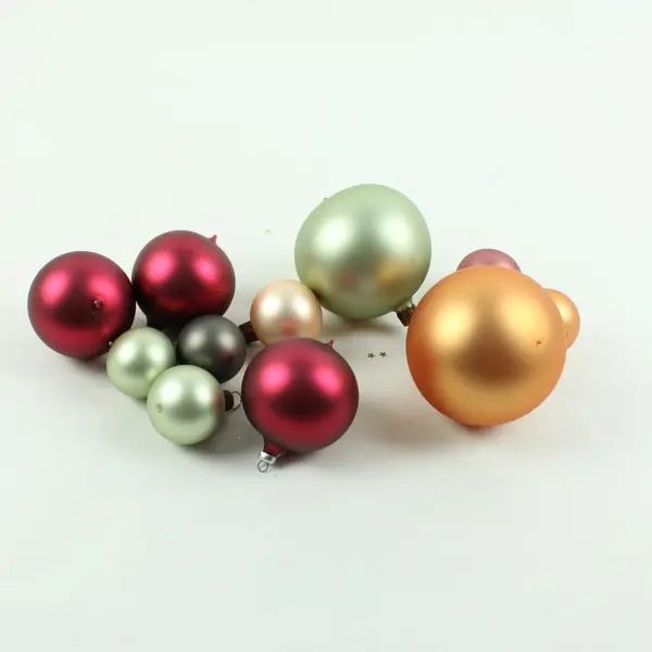 Lot of 10 Assorted Christmas Ball Ornaments Holiday Tree Decor