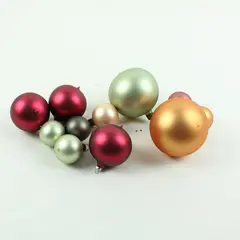 Lot of 10 Assorted Christmas Ball Ornaments Holiday Tree Decor