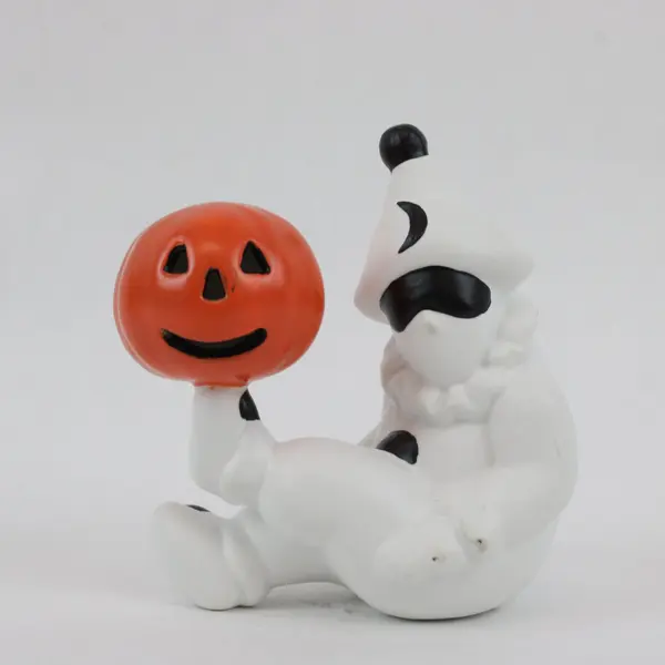 Vintage Department 56 Halloween Clown Jester Jack-O'-Lantern Figurine