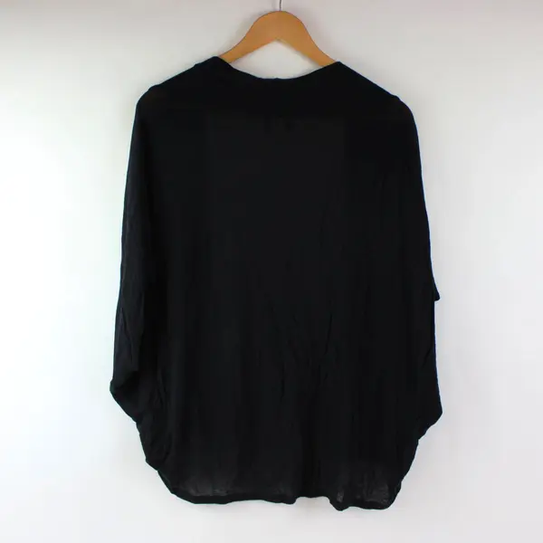 JKLA Petites Women's Black Open Front Dolman Sleeve Shrug PL
