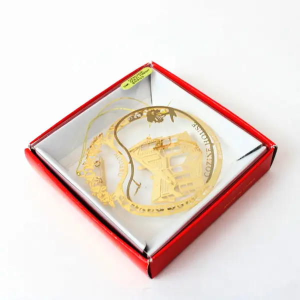 Nation's Treasures 1999 Cozine House McMinnville OR Gold Brass Ornament 2nd Ed