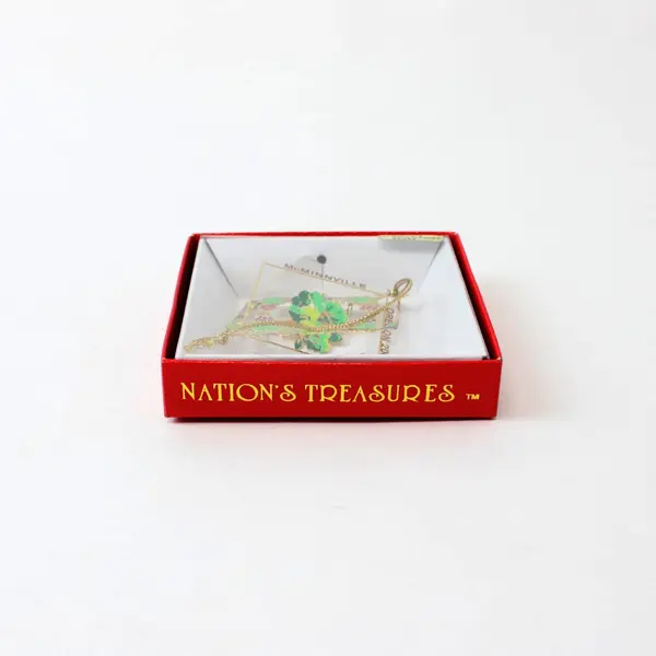 Nation's Treasures McMinnville Oregon 2004 Xmas Ornament Brass 24K Gold Flash