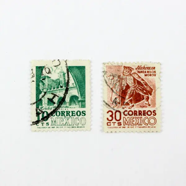 Lot of 6 Used Mexican Postage Stamps 1920s-1970s