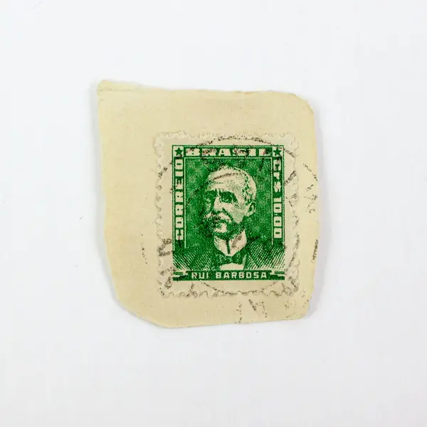 Lot of 15 Brazilian 1950s Portraits Used Postage Stamps on Paper