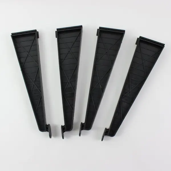 Lot of 4 Black Plastic Furniture Stand Feet Replacement Parts