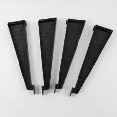 Lot of 4 Black Plastic Furniture Stand Feet Replacement Parts