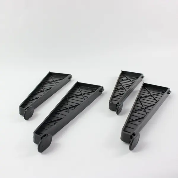 Lot of 4 Black Plastic Furniture Stand Feet Replacement Parts