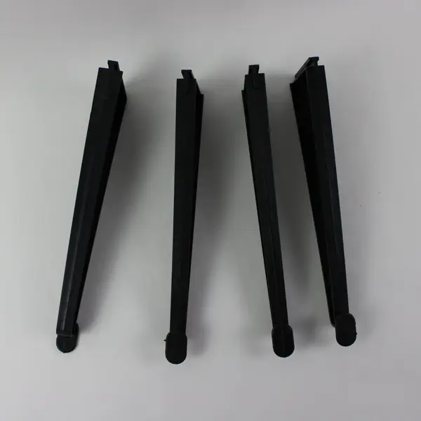 Lot of 4 Black Plastic Furniture Stand Feet Replacement Parts