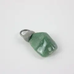 Natural Moss Agate Gemstone Pendant Green Earthy Inclusions