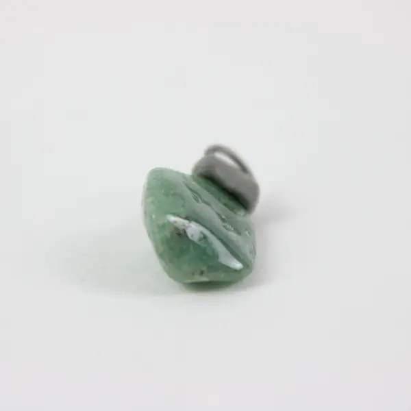 Natural Moss Agate Gemstone Pendant Green Earthy Inclusions