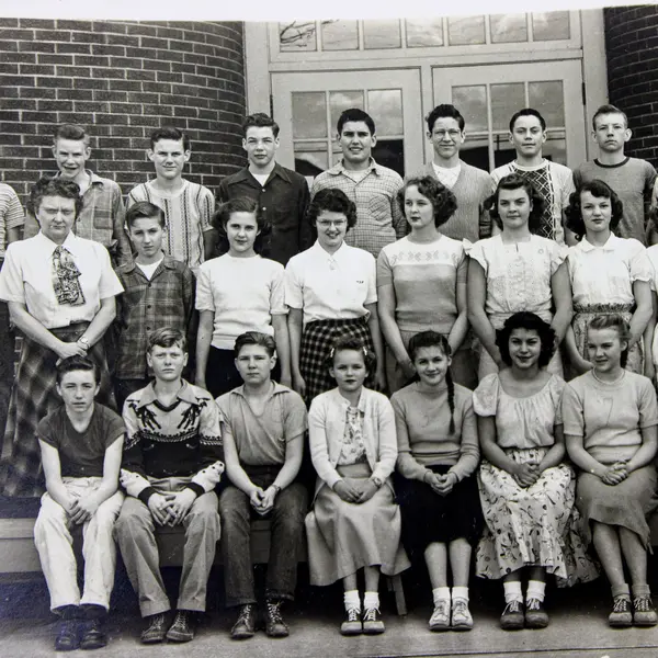 1950 Portland Oregon Whittaker School 8th Grade Class Photo 