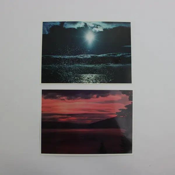 Vintage 1978 Lake Tahoe Sunset & Moonlight Postcards Mike Roberts