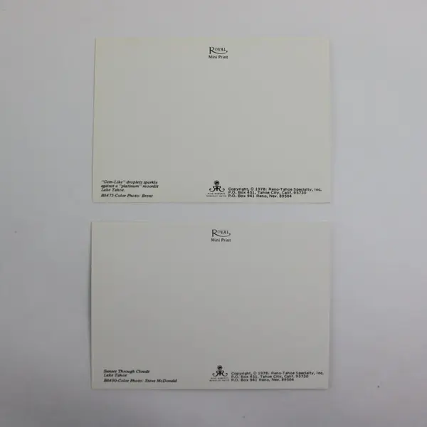 Vintage 1978 Lake Tahoe Sunset & Moonlight Postcards Mike Roberts