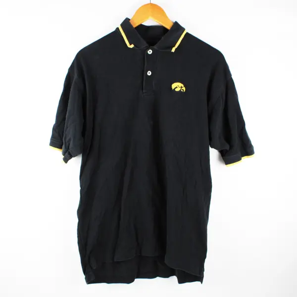 Crable Sportswear Iowa Hawkeyes Men's Polo Shirt Medium Black Yellow