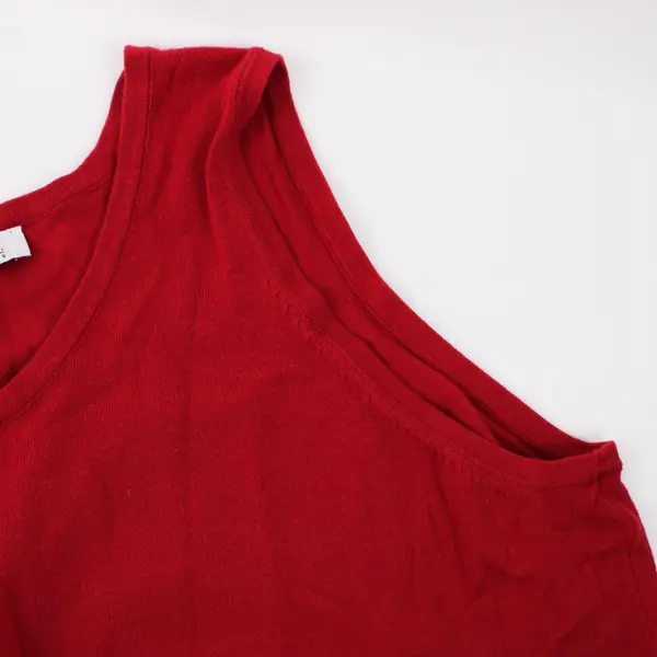 D&Co Women's 1X Cherry Red Cotton Blend Knit Tank Top
