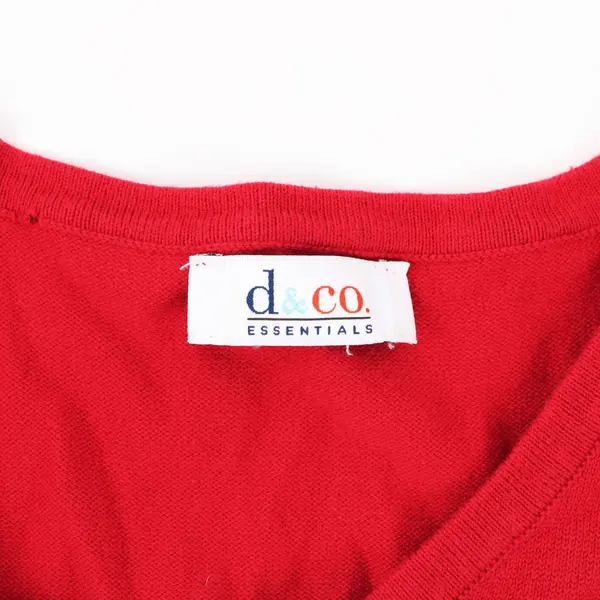 D&Co Women's 1X Cherry Red Cotton Blend Knit Tank Top