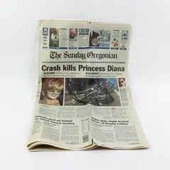 1997 Sunday Oregonian Newspaper Princess Diana Death Front Page
