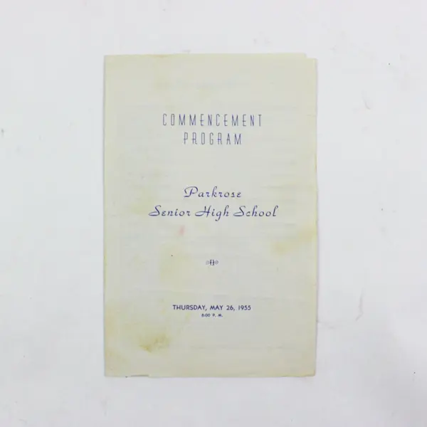 Parkrose Senior High School Portland OR Graduation Programs 1955 Set of 3