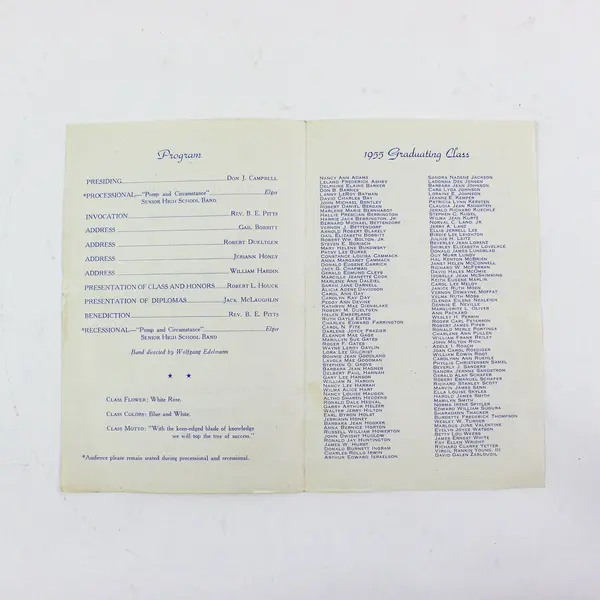 Parkrose Senior High School Portland OR Graduation Programs 1955 Set of 3