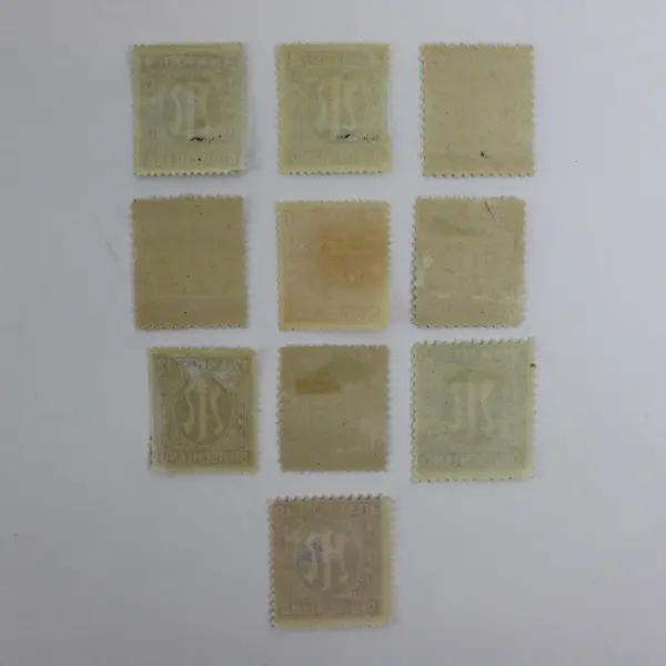 Lot of 10 AM Post Germany Pfennig Stamps Mint Hinged 