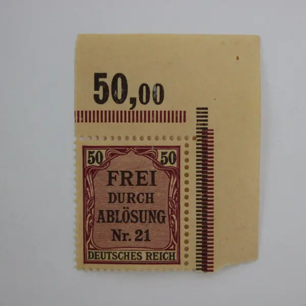 Germany Scott OL8 Deutsches Reich 50 Pf Stamp MNH Selvedge