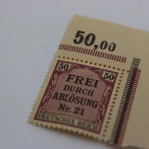 Germany Scott OL8 Deutsches Reich 50 Pf Stamp MNH Selvedge
