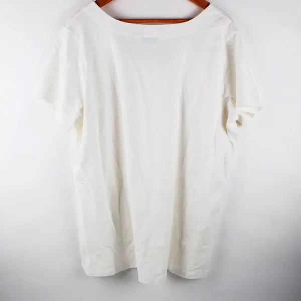 D&Co Women's White Short Sleeve Tunic Top Plus Size 2X