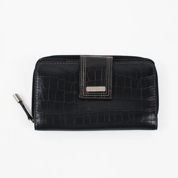 Sonoma Women's Black Faux Alligator Wallet