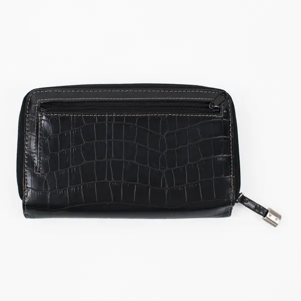 Sonoma Women's Black Faux Alligator Wallet