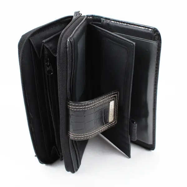 Sonoma Women's Black Faux Alligator Wallet