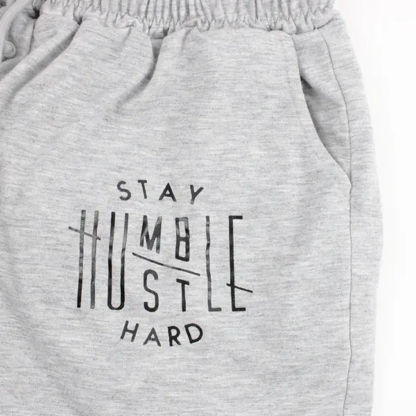Stay Humble Hustle Hard Women's XL Light Gray Jogger Pants