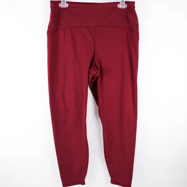 A New Day Women's XL Maroon Red Cropped Leggings