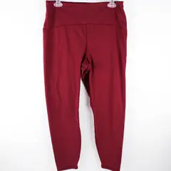 A New Day Women's XL Maroon Red Cropped Leggings