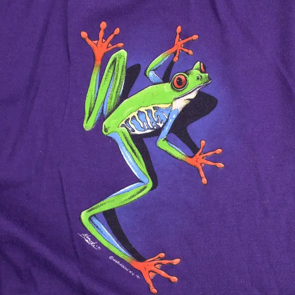 1991 Victoria Butterfly Gardens Purple T-Shirt Men's XL Short Sleeve