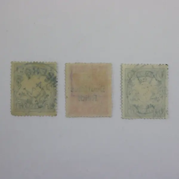 Lot of 3 Vintage German Bayern  Bavaria Used Postage Stamps