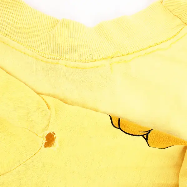 Vintage 1973 Crazy Shirts Elephant Country Yellow T-Shirt Large FLAWED