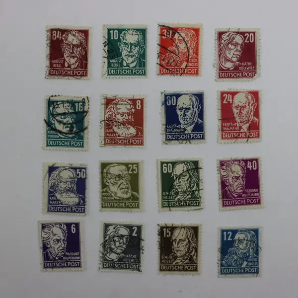 Germany 1948 Deutsche Post Set of 16 Used Stamps SC #10N29–10N44 