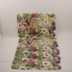 Keller Charles 4pc Floral Watercolor Mats 17x11.5 Round Corners Judy Buswell