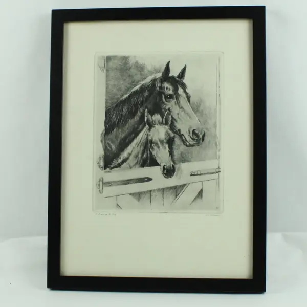 Palenske Horse Art Print A Price of the Turf Black White Framed Equestrian Decor