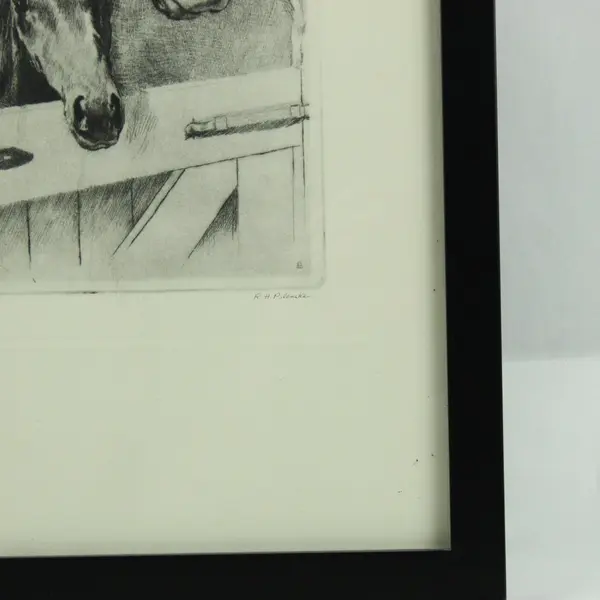 Palenske Horse Art Print A Price of the Turf Black White Framed Equestrian Decor