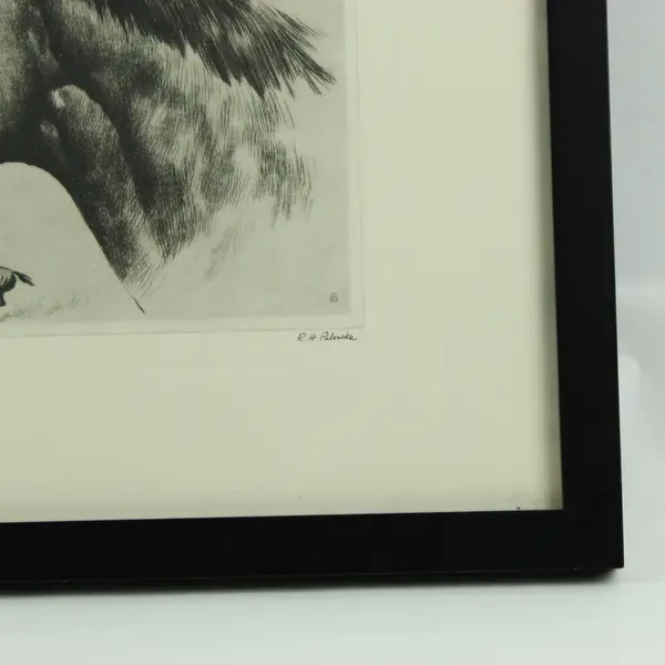 R.H. Palenske Hill Prince Horse Drypoint Lithograph Framed Print