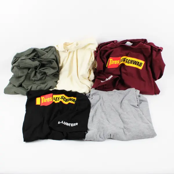 Lot of 5 Men's XL Short Sleeve T-Shirts Eddie Bauer Mixed Brands Stains