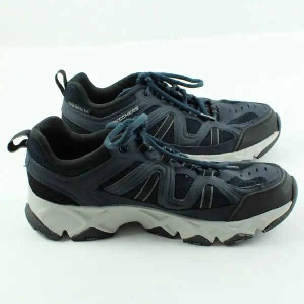 Skechers Men's Relaxed Fit Water Repellent Hiking Sneakers Navy Blue Size 8