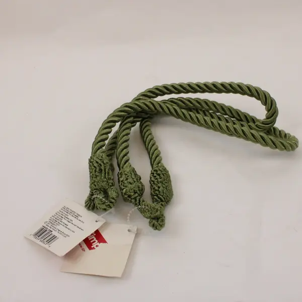 Simplicity Allison Curtain Tiebacks Twisted Cord Green 27" Lot of 2