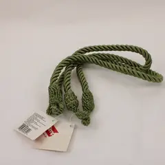 Simplicity Allison Curtain Tiebacks Twisted Cord Green 27" Lot of 2