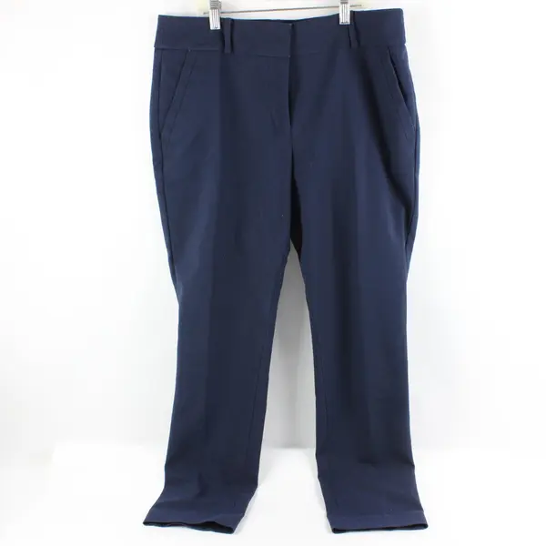 LOFT Women's Skinny Ankle Dress Pants Navy Blue Size 8