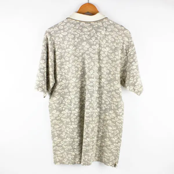 Wrangler Hero Men's Polo Shirt Large Beige Floral Print