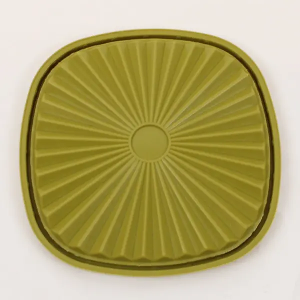Vintage Tupperware Servalier Starburst Lid #841-20 Green 6.5in