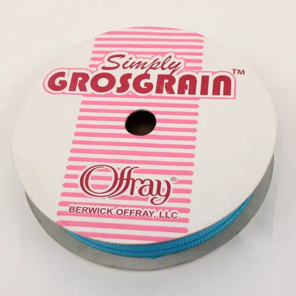 Lot of 4 Offray Grosgrain Ribbon Pink White Polka Dot Blue Green